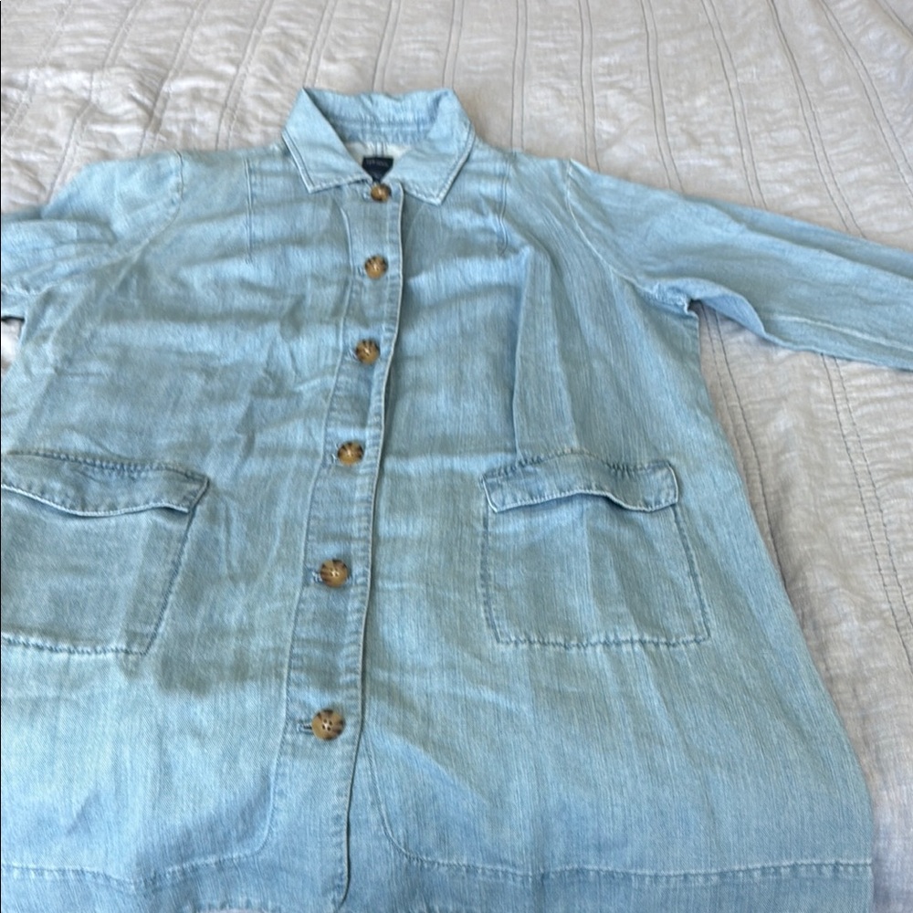 Lightweight denim duster